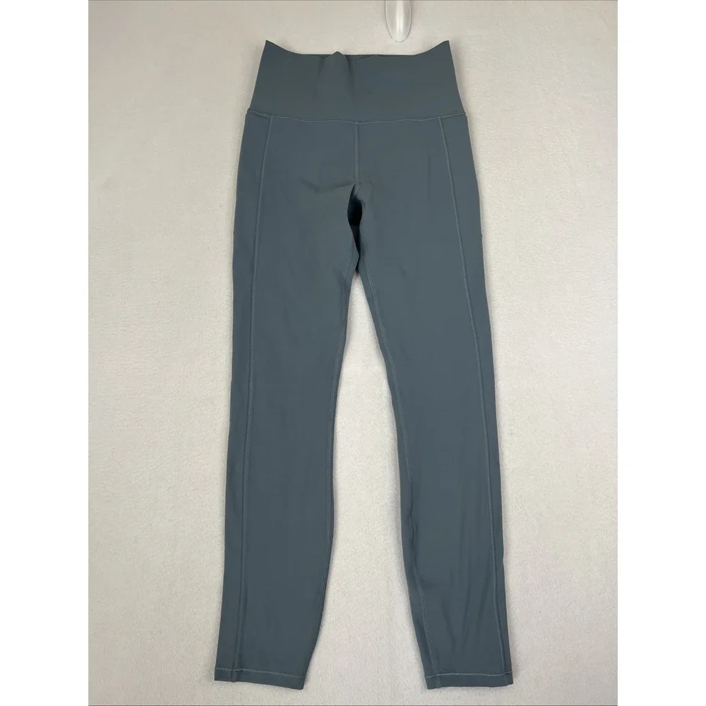 Vuori High-Waist Performance Leggings in Slate Blue - Picture 1 of 3